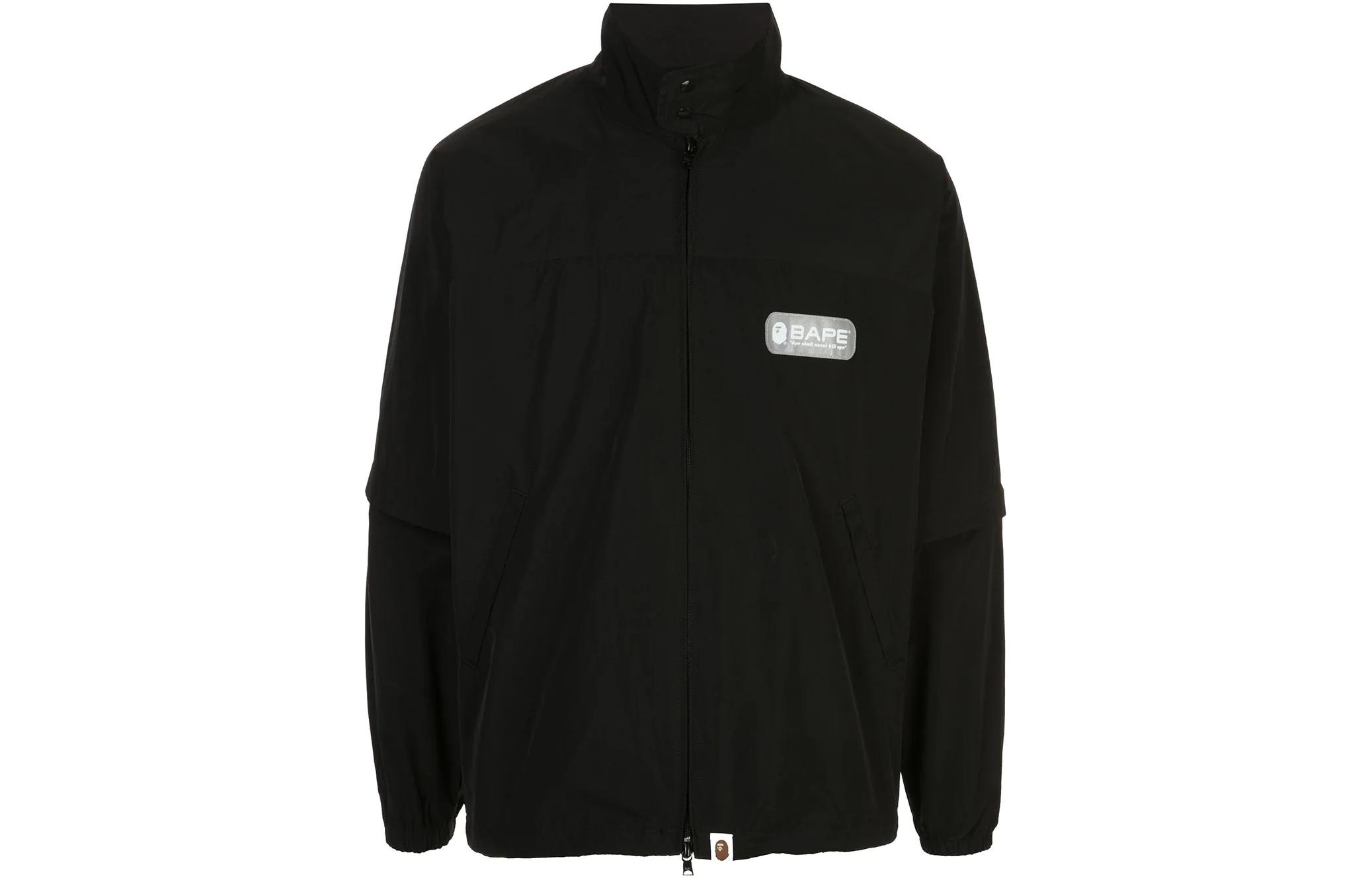 BAPE Solid Logo Detachable Sleeve Jacket Black M140013C