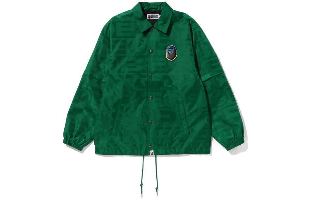 BAPE Solid Logo Square Collar Long Sleeve Jacket for Men 1J70-140-004