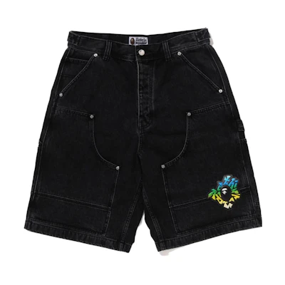 BAPE Solid Pattern Print Casual Shorts . 1J30-153-053