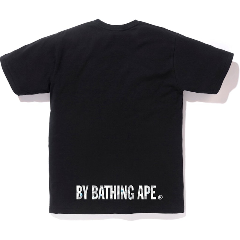 Bape Space Camo Ape Face On Bapesta Tee Black 圖 2
