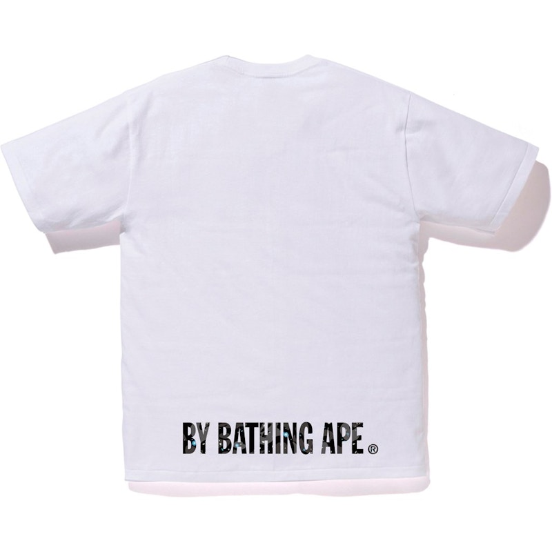 Bape Space Camo Ape Face On Bapesta Tee White 圖 2
