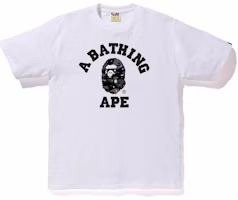 Bape Space Camo College Tee White Bape Space Camo College Tee White