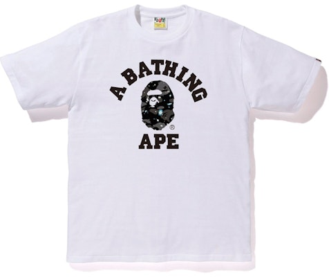 Bape Space Camo College Tee White Buy Bape Space Camo College Tee White