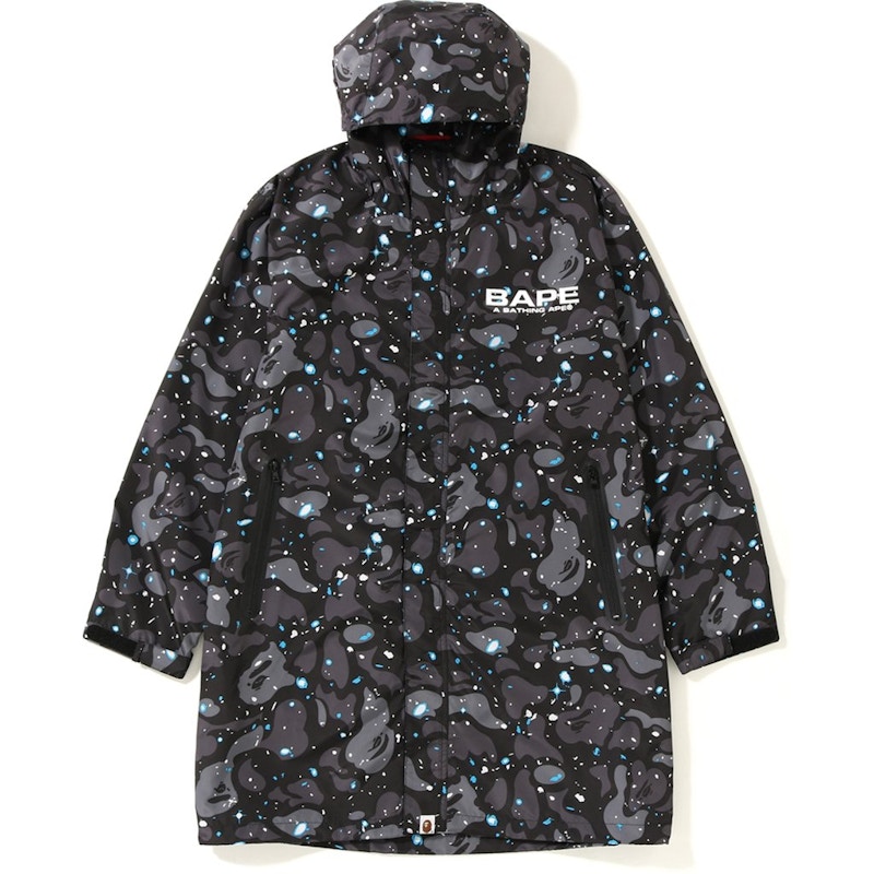Buy Bape 太空迷彩長版連帽外套 黑色