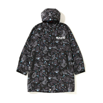 Bape Space Camo Long Hoodie Jacket Black