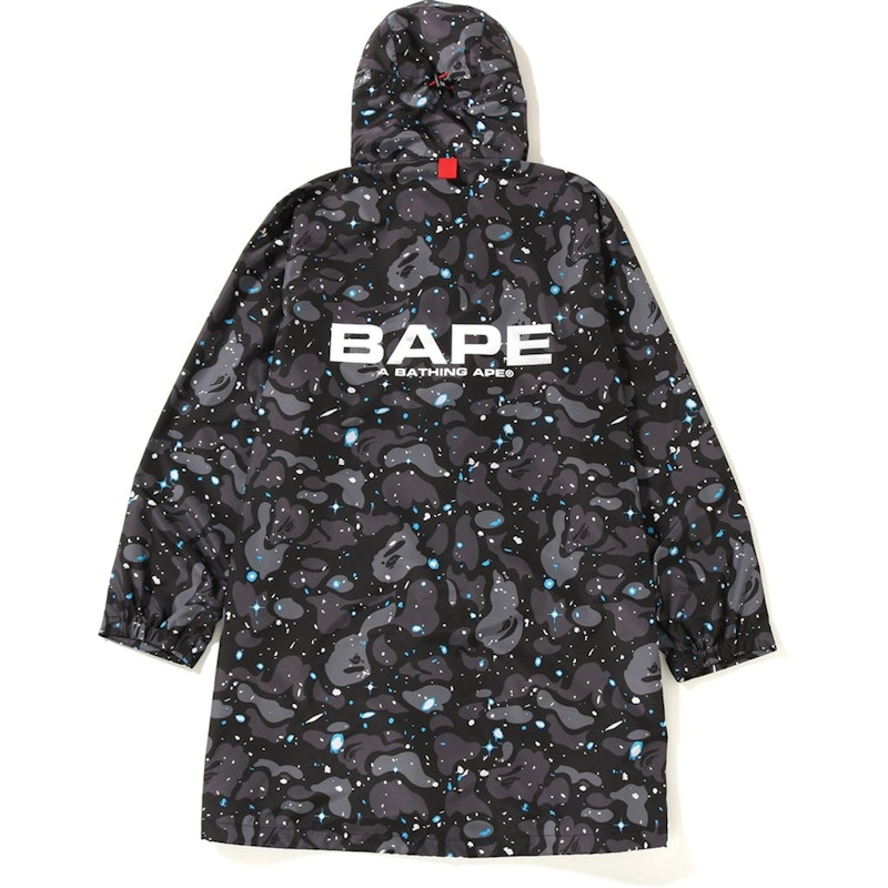 Bape Space Camo Long Hoodie Jacket Black 圖 2