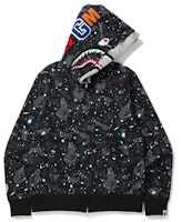 Bape Space Camo Shark Full Zip Hoodie Black Bape Space Camo Shark Full Zip Hoodie Black