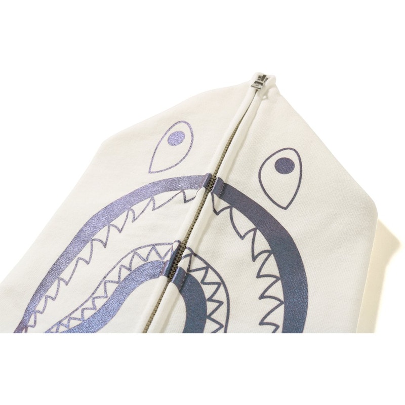 Bape Space Camo Shark Full Zip Hoodie White 圖 2