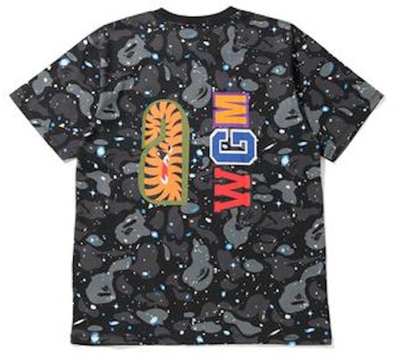 BAPE Space Camo Shark Tee Black Multi Order BAPE Space Camo Shark Tee Black Multi