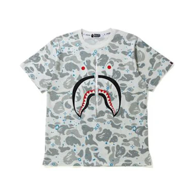 BAPE Space Camo Shark Tee White Multi