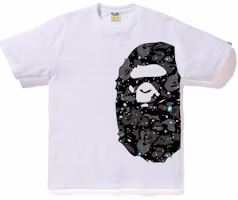 Bape Space Camo Side Big Ape Tee White Bape Space Camo Side Big Ape Tee White