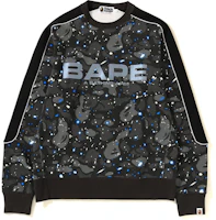 Bape Space Camo Wide Crewneck Black Bape Space Camo Wide Crewneck Black