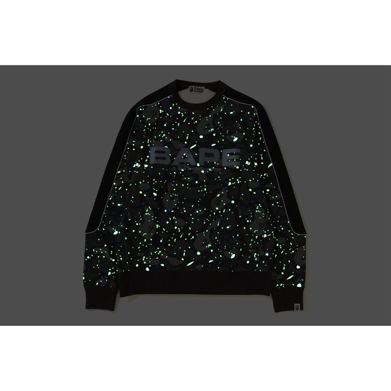 Bape Space Camo Wide Crewneck Black 圖 3