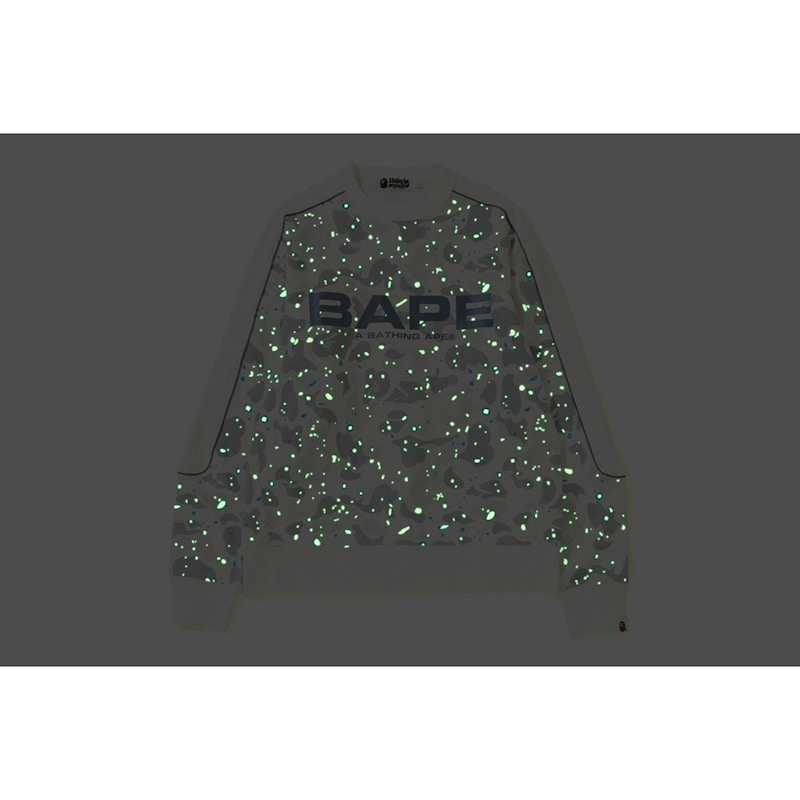 Lookbook Bape Space Camo Wide Crewneck White