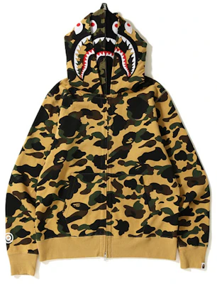 Bape 2019年春夏季第一迷彩鯊魚拉鍊連帽上衣 黃色 Buy Bape 2019年春夏季第一迷彩鯊魚拉鍊連帽上衣 黃色