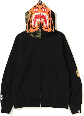 Bape Hoodie Ritsleting Penuh Motif Harimau Hitam SS19 Buy Bape Hoodie Ritsleting Penuh Motif Harimau Hitam SS19