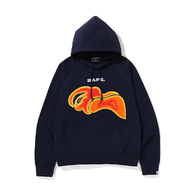 BAPE SS22 Logo Printed Pullover Hoodie. 1J30-114-008