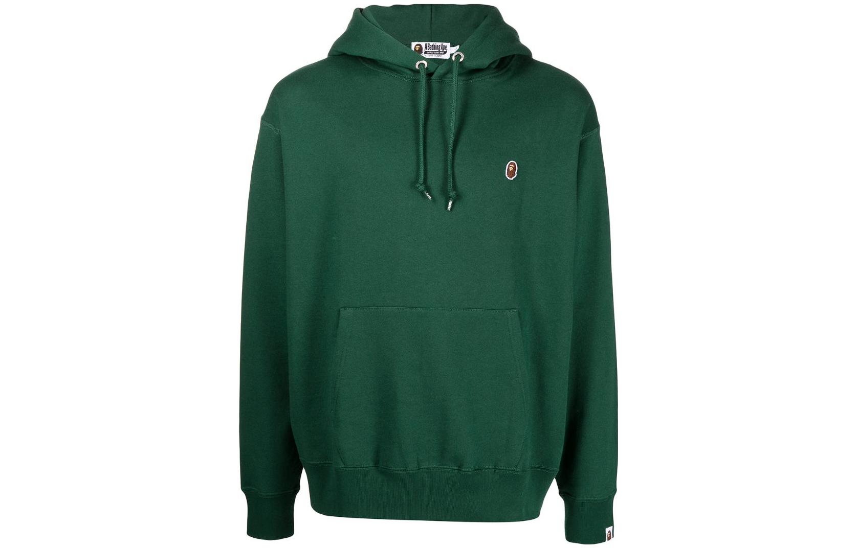 BAPE SS22 Ape Head Solid Color Hoodie Green 001P-PH7-010