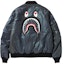 Order BAPE 男裝 SS22 黑色鯊魚印花拉鍊飛行夾克. 0ZXJKM141006I