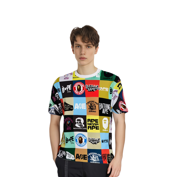 BAPE SS22 Classic Logo Relaxed Fit Tee Crewneck Checkered Short Sleeve - Mens 1I30-109-004 圖 4