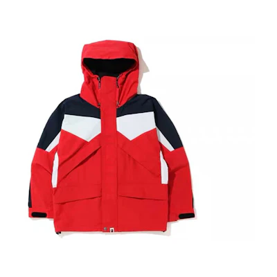 BAPE SS22 Color-Block Full-Zip Hoodie Jacket for Men. 1G30-141-001