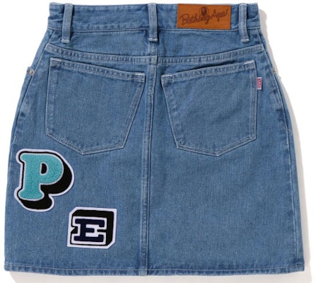 BAPE SS22 牛仔裙 STA 星刺繡字母補丁 藍色. 0ZXSKW254001I Lookbook BAPE SS22 牛仔裙 STA 星刺繡字母補丁 藍色. 0ZXSKW254001I