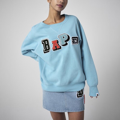 BAPE SS22 牛仔裙 STA 星刺繡字母補丁 藍色. 0ZXSKW254001I Shop BAPE SS22 牛仔裙 STA 星刺繡字母補丁 藍色. 0ZXSKW254001I