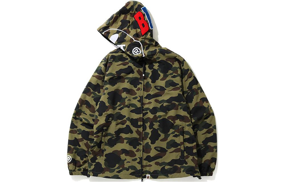 BAPE SS22 Logo Camo Print Lightweight Hoodie Jacket for Men 0ZXJKM140001E