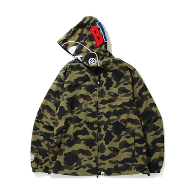 BAPE SS22 Logo Camo Print Lightweight Hoodie Jacket for Men 0ZXJKM140001E