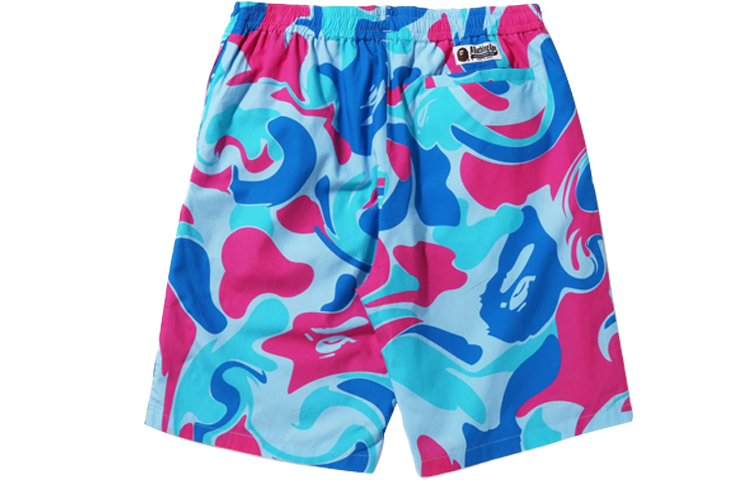 BAPE SS22 Logo Print Straight Shorts Blue for Men 1i30-153-004 圖 3