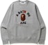Shop BAPE SS22 Multicolor Logo Patch Crewneck Pullover Sweatshirt. 0ZXSWM113002G