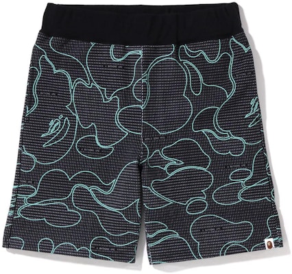 BAPE SS22 テキストコード迷彩カラーブロックカジュアルスウェットショーツ. 1I30-153-009 Lookbook BAPE SS22 テキストコード迷彩カラーブロックカジュアルスウェットショーツ. 1I30-153-009