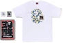 Shop BAPE SS23 30周年上海限定迷彩猿人头白色T恤男女礼盒套装 1J22-110-054