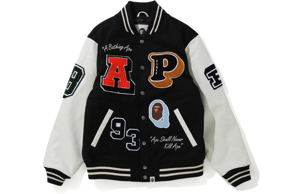 BAPE SS23 3D Letter Print Baseball Collar Button-Up Jacket Menswear 1H70-141-003 圖 4
