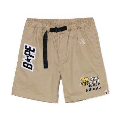 BAPE SS23 Bee Embroidery Logo Star Adjustable Waist Casual Shorts. 0ZXSPM153006K