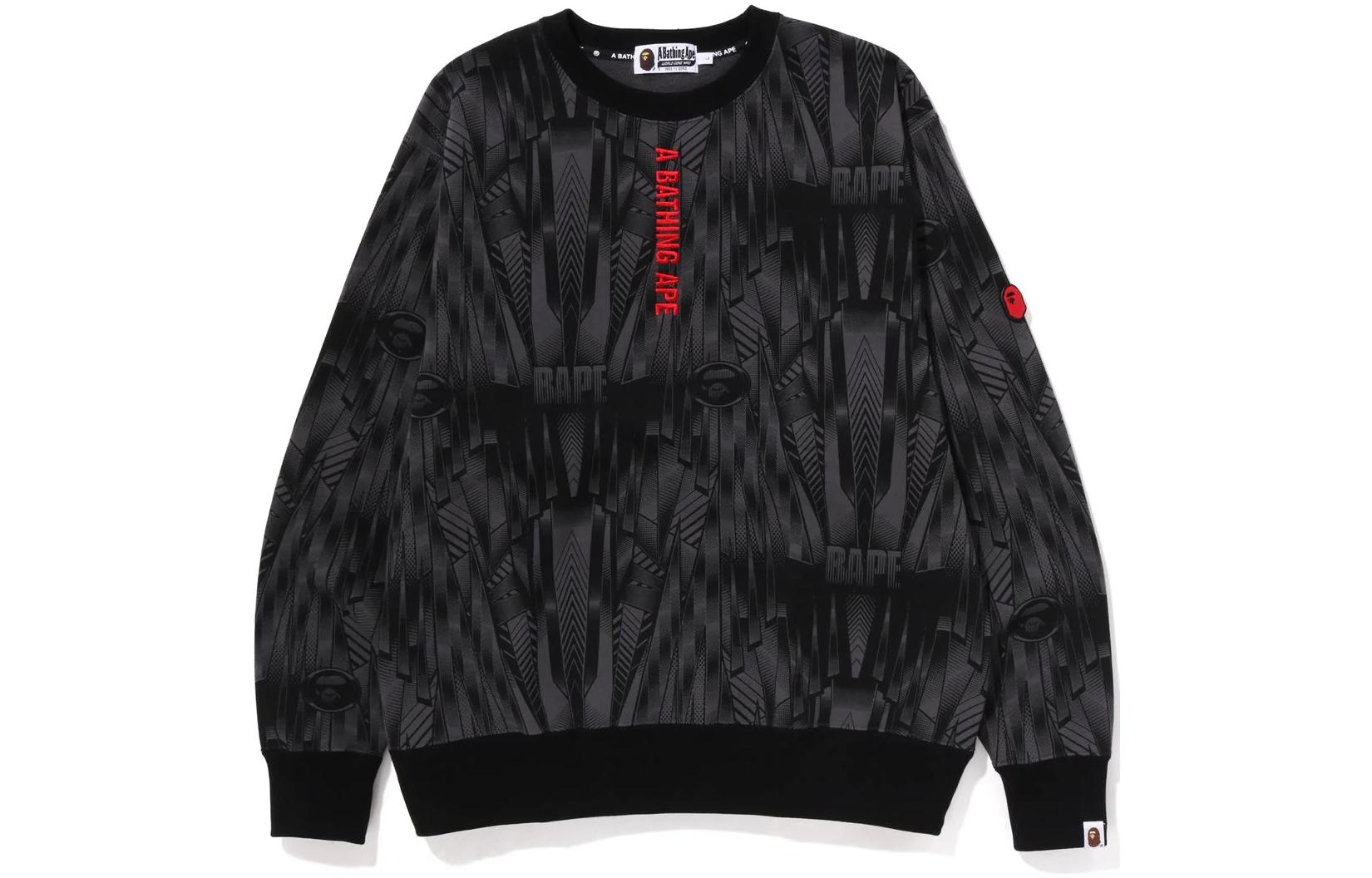 BAPE SS23  Embroidered Logo Crewneck Long Sleeve Sweatshirt. 1J30-113-003