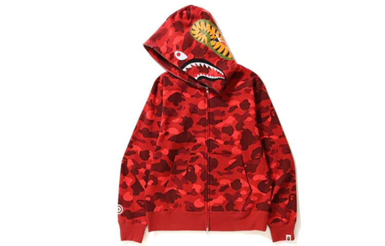 BAPE SS23 Color Camo Shark Full Zip Hoodie Multicolor Mens Jacket OZXSWMX15003K 圖 2
