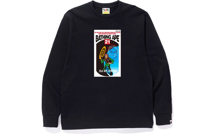 BAPE SS23 Graphic Print Crewneck Pullover Sweatshirt 1J30-111-015