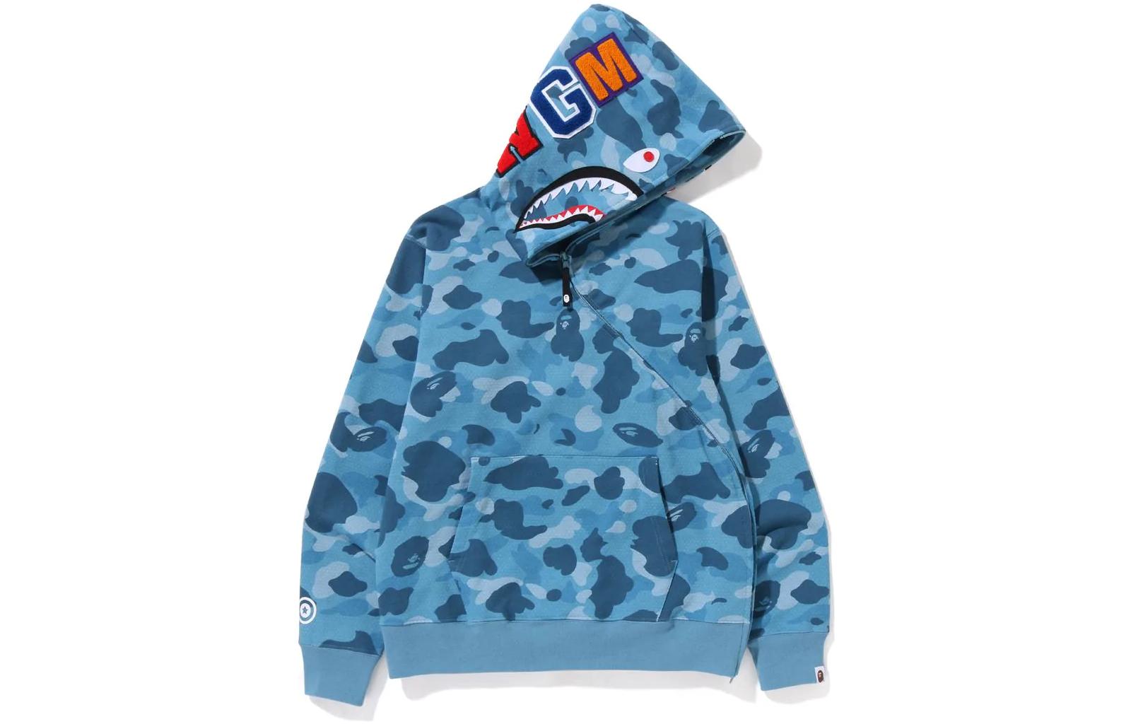 BAPE SS23 Honeycomb Camo Shark Full Zip Hoodie Spring/Summer Unisex 1J30-115-009