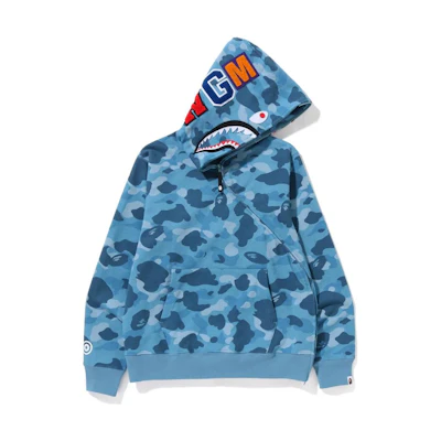 BAPE SS23 Honeycomb Camo Shark Full Zip Hoodie Spring/Summer Unisex 1J30-115-009