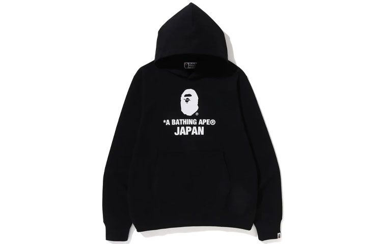 BAPE SS23 Horizontal Letter Print Pullover Hoodie Long Sleeve 1J22-114-001