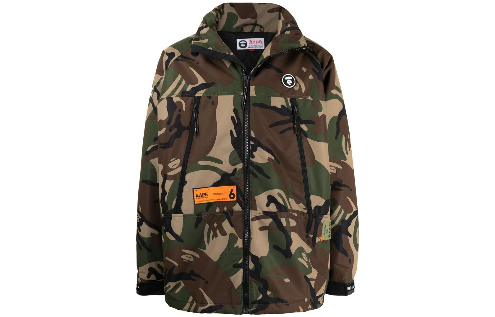 BAPE SS23 Slim Fit Camo Zip-Up Jacket Military Green () AJK7-394-XAF