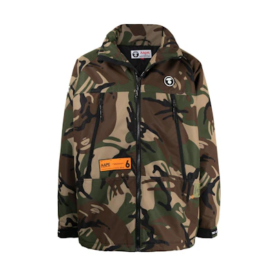 BAPE SS23 Slim Fit Camo Zip-Up Jacket Military Green () AJK7-394-XAF