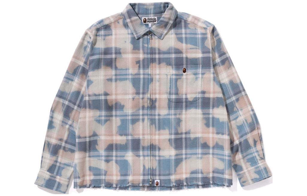 BAPE SS24 Bleach Capsule Plaid Zip-Up Shirt Jacket Unisex 1K30-131-005 圖 2