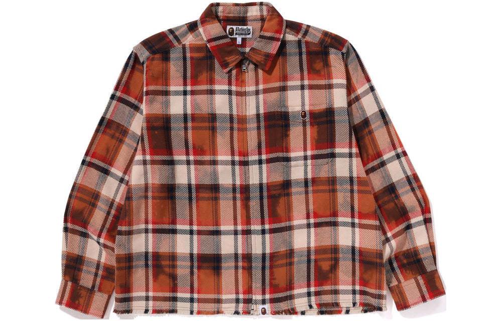 BAPE SS24 Bleach Capsule Plaid Zip-Up Shirt Jacket Unisex 1K30-131-005 圖 3