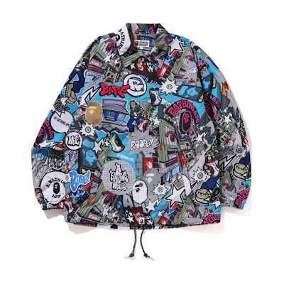 BAPE SS24 Comic Art Series Graphic Logo Button Casual Jacket Multicolor 0ZXLJM140308M