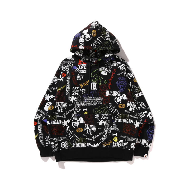 BAPE SS24 Hand-Drawn Graphic Hoodie 0ZXSWM114301M