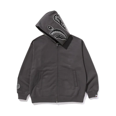 BAPE SS24 Hand-Drawn Shark Zip-Up Hoodie 0ZXSWM15305XM