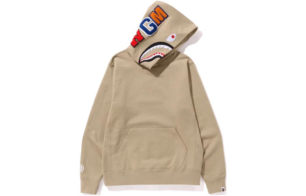 BAPE SS24 Letter Shark Print Pullover Hoodie Mens 1K30-114-004