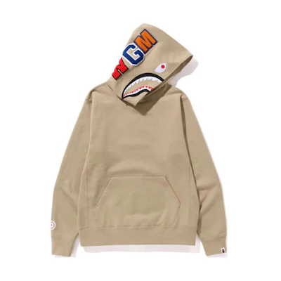 BAPE SS24 Letter Shark Print Pullover Hoodie Mens 1K30-114-004